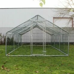 WILTEC Enclos Extérieur Volière Poulailler Clapier De Lapin Cage Pour Petits Animaux 6x3x2m Auvent -POULAILLER ET ÉLEVAGE DE LA BASSE-COUR Ventes 10094945 3