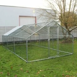 WILTEC Enclos Extérieur Volière Poulailler Clapier De Lapin Cage Pour Petits Animaux 6x3x2m Auvent -POULAILLER ET ÉLEVAGE DE LA BASSE-COUR Ventes 10094945 4