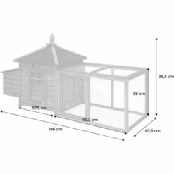 ALICE'S GARDEN Poulailler En Bois JAVA. 4 Poules. Cage à Poule Avec Enclos - Bois -POULAILLER ET ÉLEVAGE DE LA BASSE-COUR Ventes 10259119 5