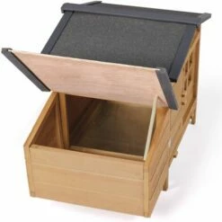 IDMARKET Poulailler Sur Pilotis Avec Pondoir En Bois -POULAILLER ET ÉLEVAGE DE LA BASSE-COUR Ventes 11662020 5