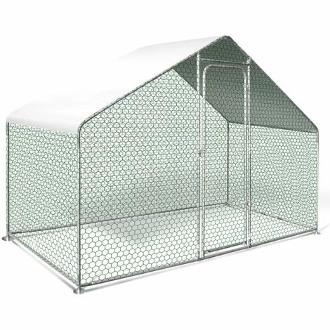 IDMARKET Enclos Poulailler 3 M² Parc Grillagé 2,20x1,4 M Acier Galvanisé - Naturel 2 IDMARKET Enclos Poulailler 3 M² Parc Grillagé 2,20x1,4 M Acier Galvanisé - Naturel – Image 2