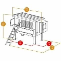 Poulailler Happy Farm 120 Plastique Beige 57320000 Ferplast - Beige -POULAILLER ET ÉLEVAGE DE LA BASSE-COUR Ventes 12254496 3