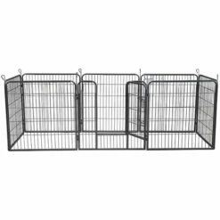 MUCOLA 8 Eléments 80x80cm Parc Pour Chiot, Clôture Pour, Enclos En Argent, Barrière Pour, Roue Libre -POULAILLER ET ÉLEVAGE DE LA BASSE-COUR Ventes 12668491 4