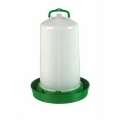 CHEMIN DES POULAILLERS Abreuvoir Poule En Plastique Premium Avec Poignée Et Bouchon 12l Vert - Gaun