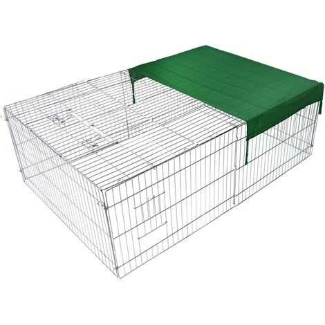 WILTEC Parc Enclos Petits Animaux Domestiques 183 X 122 X 60 Cm Clôture Protection Solaire Verrouillable 2 WILTEC Parc Enclos Petits Animaux Domestiques 183 X 122 X 60 Cm Clôture Protection Solaire Verrouillable – Image 2