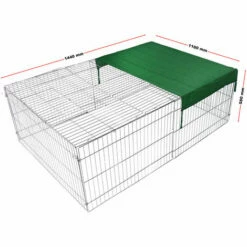 WILTEC Parc Enclos Petits Animaux Domestiques 144 X 116 X 58 Cm Clôture Protection Solaire Verrouillable -POULAILLER ET ÉLEVAGE DE LA BASSE-COUR Ventes 14647857 3