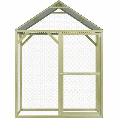 VidaXL Poulailler 1,5x1,5x2 M Pinède Imprégnée - Vert 2 VidaXL Poulailler 1,5x1,5x2 M Pinède Imprégnée - Vert – Image 2