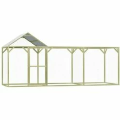 VidaXL Poulailler 4,5x1,5x2 M Pinède Imprégnée - Vert