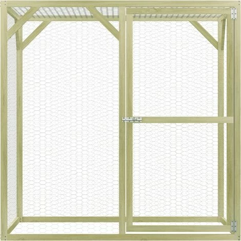 VidaXL Poulailler 1,5x1,5x1,5 M Pinède Imprégnée - Vert 2 VidaXL Poulailler 1,5x1,5x1,5 M Pinède Imprégnée - Vert – Image 2