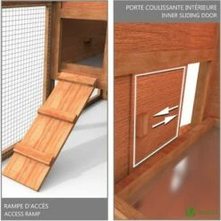 VOUNOT Poulailler En Bois Avec Pondoir Et Perchoir Accueillant 2 Poules 8 VOUNOT Poulailler En Bois Avec Pondoir Et Perchoir Accueillant 2 Poules -POULAILLER ET ÉLEVAGE DE LA BASSE-COUR Ventes 15463901 4