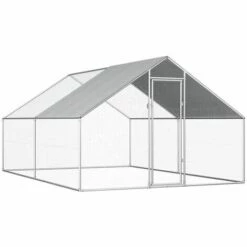 VidaXL Poulailler D'extérieur 2,75 X 4 X 1,92 M Acier Galvanisé - Argent
