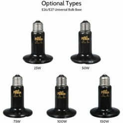 ASUPERMALL Ac110-120V 100W En Ceramique Lumiere Emettrice De Chaleur, Base E26 / E27 -POULAILLER ET ÉLEVAGE DE LA BASSE-COUR Ventes 15633828 4