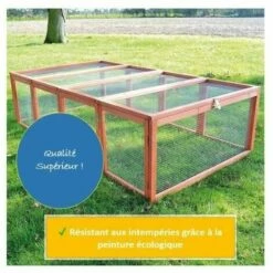 BB-LOISIRAM Clapier Lapins Rabbit Run 2020 Exterieur- Cage Mobile -Couleur Bois -POULAILLER ET ÉLEVAGE DE LA BASSE-COUR Ventes 16635852 3