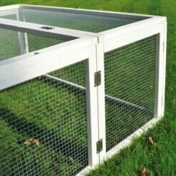 BBLOISIRAM Clapier Lapins Rabbit Run 2020 Exterieur- Cage Mobile -Couleur Blanc -POULAILLER ET ÉLEVAGE DE LA BASSE-COUR Ventes 16635854 3