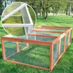 BBLOISIRAM Clapier Lapins Rabbit Run 2020 Exterieur- Cage Mobile -Couleur Blanc -POULAILLER ET ÉLEVAGE DE LA BASSE-COUR Ventes 16635854 5