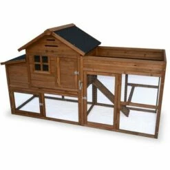 ALICE'S GARDEN Poulailler En Bois Avec Carré Potager CAMPINE, 3 Poules, Cage à Poule Avec Enclos, Poulailler Avec Jardinière - Bois -POULAILLER ET ÉLEVAGE DE LA BASSE-COUR Ventes 16770478 5