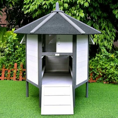 MUCOLA Poulailler Poulet Volailles Blanc Gris Domestiques Volière XXL 6-coins Stylo Volaille 3 MUCOLA Poulailler Poulet Volailles Blanc Gris Domestiques Volière XXL 6-coins Stylo Volaille – Image 3