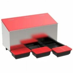 AVIMAC Pondoir Collecteur D'oeufs En Plastique 3 Compartiments Pour Poulailler