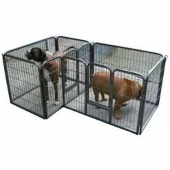 Bc-elec - 5663-1590 Parc à Chiots, Chiens Et Autres Animaux, 7 Panneaux, Modulable - Noir -POULAILLER ET ÉLEVAGE DE LA BASSE-COUR Ventes 178705 3