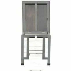 MUCOLA Maison De Chat Blanc/gris Maison De Chat Extérieur Chat Grotte Litière Boîte De Bois Maison De Chat -POULAILLER ET ÉLEVAGE DE LA BASSE-COUR Ventes 18032209 3