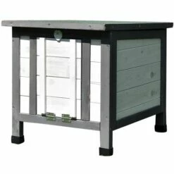 MUCOLA Maison De Chat Blanc/gris Maison De Chat Extérieur Chat Grotte Litière Boîte De Bois Maison De Chat -POULAILLER ET ÉLEVAGE DE LA BASSE-COUR Ventes 18032209 4