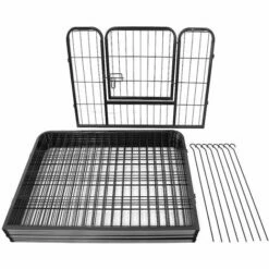 OOBEST Parc 6 Panneaux Pour Lapin/Cochon D'Inde, Chien Ou Chat Extérieur Ou Intérieur 60 Cm De Haut -POULAILLER ET ÉLEVAGE DE LA BASSE-COUR Ventes 18179023 2