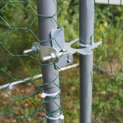 MONSTER SHOP Enclos Poulailler Extérieur 4mx6mx2m Volière Acier Galvanisé Volaille Cage Animal Chien Lapin Canard Bâche Toit GRATIS - Argent -POULAILLER ET ÉLEVAGE DE LA BASSE-COUR Ventes 18302138 4