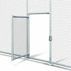 IDMARKET Enclos Poulailler Dôme 15 M² Parc Grillagé 3x5 M Avec Porte Latérale - Naturel -POULAILLER ET ÉLEVAGE DE LA BASSE-COUR Ventes 18322194 4