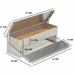 IDMARKET Mangeoire XL Pour Poules Distributeur Automatique à Pédale En Acier 5 Kg -POULAILLER ET ÉLEVAGE DE LA BASSE-COUR Ventes 18363609 5