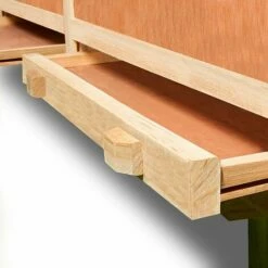 DEUBA Poulailler Mobile 220x125x118 Bois Avec Roues Pondoir Nichoirs Tiroir Coulissant Portes Protection En Bitume -POULAILLER ET ÉLEVAGE DE LA BASSE-COUR Ventes 18473795 3