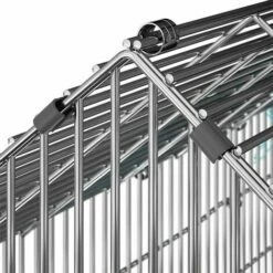 DEUBA Enclos Lapin Métal Extérieur Parc Clapier à Lapin 180x75cm Toit Amovible Bache Protection UV Inclus Vert -POULAILLER ET ÉLEVAGE DE LA BASSE-COUR Ventes 18476638 4