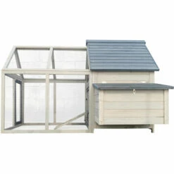 WILTEC Poulailler Bleu-gris 167x118x112cm Bois Nichoir & Enclos Bac Amovible Nettoyage Abri Basse-cour -POULAILLER ET ÉLEVAGE DE LA BASSE-COUR Ventes 18704483 3