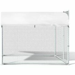 IDMARKET Enclos BOGOTA 4 M² Parc Grillagé 2x2x1,6 M Acier Galvanisé Avec Filet - Naturel -POULAILLER ET ÉLEVAGE DE LA BASSE-COUR Ventes 19996424 5