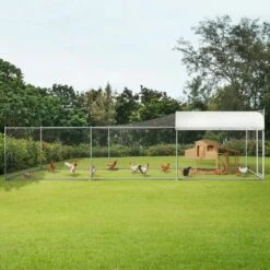 IDMARKET Enclos BOGOTA 12 M² Parc Grillagé 2x6x1,6 M Acier Galvanisé Avec Filet - Naturel -POULAILLER ET ÉLEVAGE DE LA BASSE-COUR Ventes 19996436 3