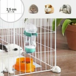 SONGMICS Enclos Modulable, Clôture Pour Petits Animaux, Cage Pour Hamsters, Lapins, Cochon D’Inde, Maille Métallique, Avec Maillet Et Serre-câbles, Usage Intérieur, LPI01W - Blanc -POULAILLER ET ÉLEVAGE DE LA BASSE-COUR Ventes 22120830 3