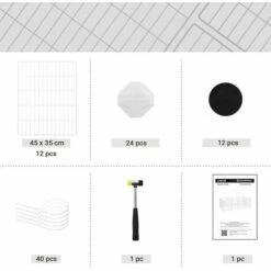 SONGMICS Enclos Modulable, Clôture Pour Petits Animaux, Cage Pour Hamsters, Lapins, Cochon D’Inde, Maille Métallique, Avec Maillet Et Serre-câbles, Usage Intérieur, LPI01W - Blanc -POULAILLER ET ÉLEVAGE DE LA BASSE-COUR Ventes 22120830 4