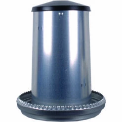 CHICK'A Nourrisseur à Trémie émaillé 25 L Pour 17 Poules - Gris -POULAILLER ET ÉLEVAGE DE LA BASSE-COUR Ventes 23546510 4