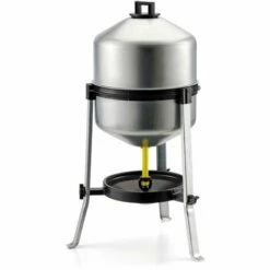 CHICK'A Abreuvoir Siphoïde Galvanisé Sur Pied 22 L Pour 25 Poules - Gris