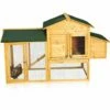 Melko Poulailler Avec Sortie Pour 4-6 Poulets Poulailler 168x75x103 Cm Poulailler Volières Avec Nichoir Avec Support De Couvercle, Imprégné Résistant Aux Intempéries