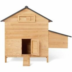 IDMARKET Poulailler Chalet 6 à 10 Poules Avec Pondoir En Bois - Naturel -POULAILLER ET ÉLEVAGE DE LA BASSE-COUR Ventes 24168390 3