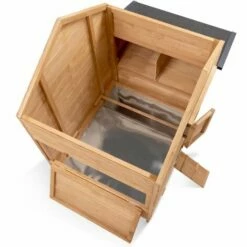 IDMARKET Poulailler Chalet 6 à 10 Poules Avec Pondoir En Bois - Naturel -POULAILLER ET ÉLEVAGE DE LA BASSE-COUR Ventes 24168390 4