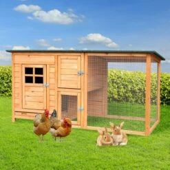 Poulailler 2 Poules Bois PREMIUM étage 160 X 80 X 75 Cm 2 Zones De Pondoir Séparateur 2 Perchoirs Portes Verrouillables Imperméable Nettoyage Facile - De BRAST