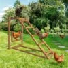 IDMARKET Aire De Jeux En Bois Pour Poules Avec Balançoire Et Perchoir - Naturel