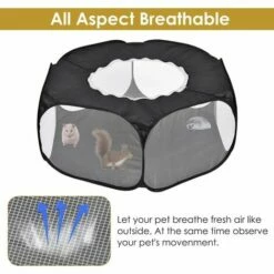 BEARSU Parc Pour Petits Animaux, Tente Pour Animaux De Compagnie Transparente Et Respirante Avec Couvercle Supérieur, Clôture Cour Pliable D'exercice Intérieur Extérieur à Ouverture Automatique -POULAILLER ET ÉLEVAGE DE LA BASSE-COUR Ventes 27487892 5