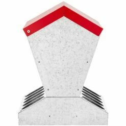 WIESENFIELD Mangeoire Automatique Pour Volaille Poule Canard Oie 12 Kg En Acier Galvanisé - Gris, Rouge -POULAILLER ET ÉLEVAGE DE LA BASSE-COUR Ventes 28259342 3