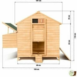 TERRE JARDIN Grand Poulailler En Bois Avec Quadruple Pondoir -POULAILLER ET ÉLEVAGE DE LA BASSE-COUR Ventes 29531007 5
