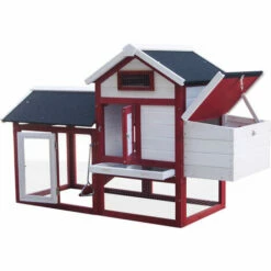 Poulailler 2 Poules (petit) Bois Avec Pondoir Et Enclos 152 X 62 X 92 Cm PREMIUM, 2 Portes Verrouillables, Imperméable, Nettoyage Facile - De BRAST -POULAILLER ET ÉLEVAGE DE LA BASSE-COUR Ventes 30050032 4