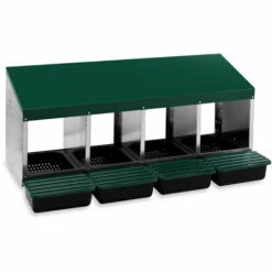 POULAILLER DIRECT Pondoir Poule 4 Nichoirs Avec Fond Plastique - Gaun