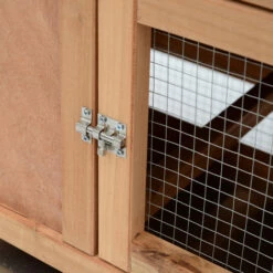 HOMCOM Poulailler Clapier Modèle Chalet Multi-équipé : Rampes, Nichoirs, Perchoirs, Plateau Excrément, Fenêtre, Portes Bois Massif - Marron -POULAILLER ET ÉLEVAGE DE LA BASSE-COUR Ventes 3023961 5