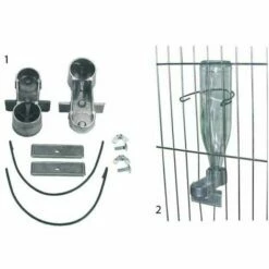 KERBL FRANCE Abreuvoir Sabot Porte Bouteille Pour Lapins En Alu - Lot De 2